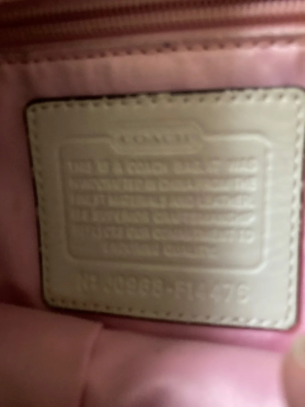 Coach Hobo Shoulder/Crossbody bag, Pink/White stripe